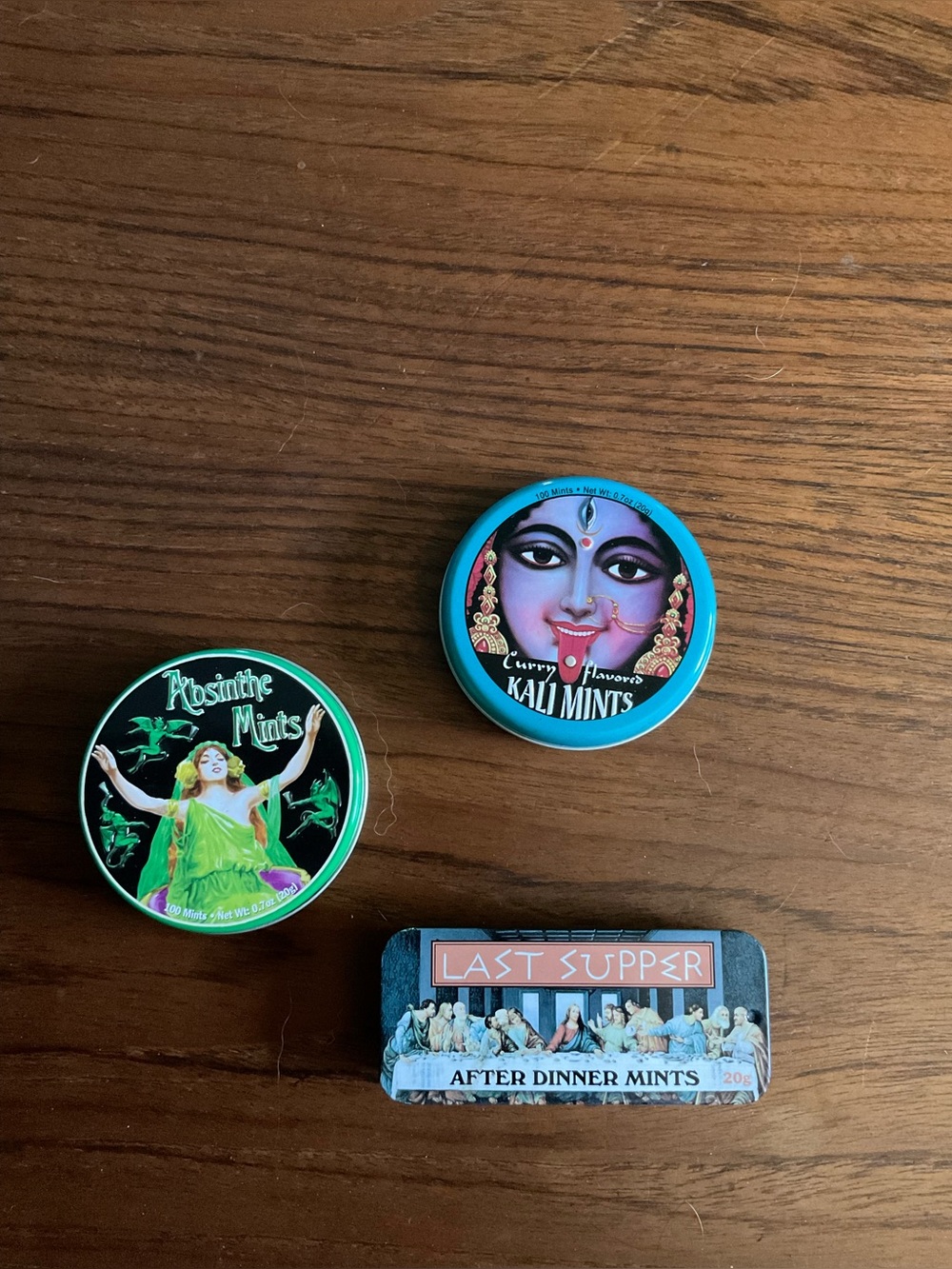 Three mint containers
